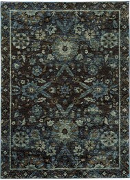Oriental Weavers Andorra 7124A Navy and Blue